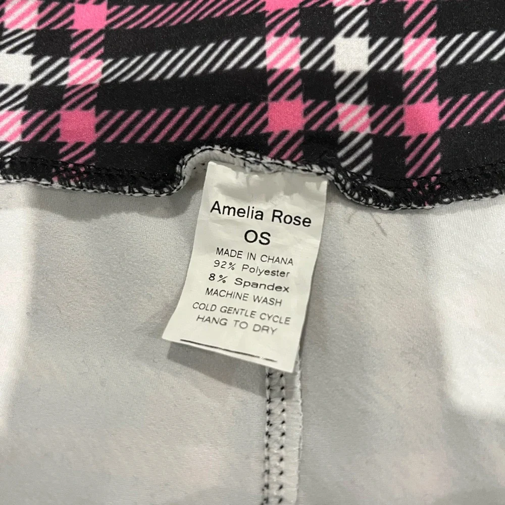 Amelia Rose Plaid Leggings w/pockets NWOT - Picture 3 of 3